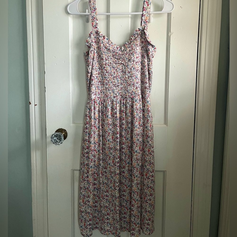 NWT Market & Spruce Yara Ditsy Floral Smocked Sweetheart Dress Cottagecore - Picture 2 of 12